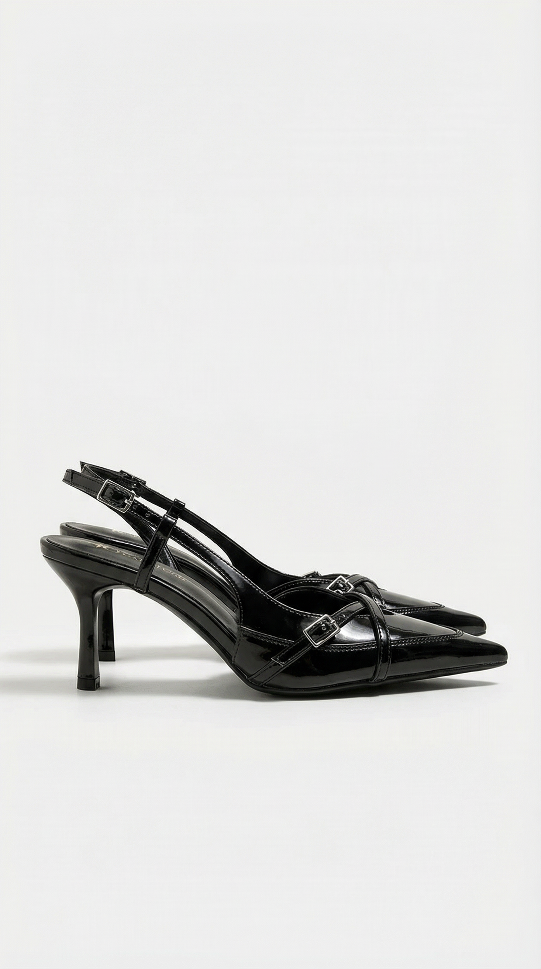 Zapatos de tacón con talón abierto y hebilla de Samantha
