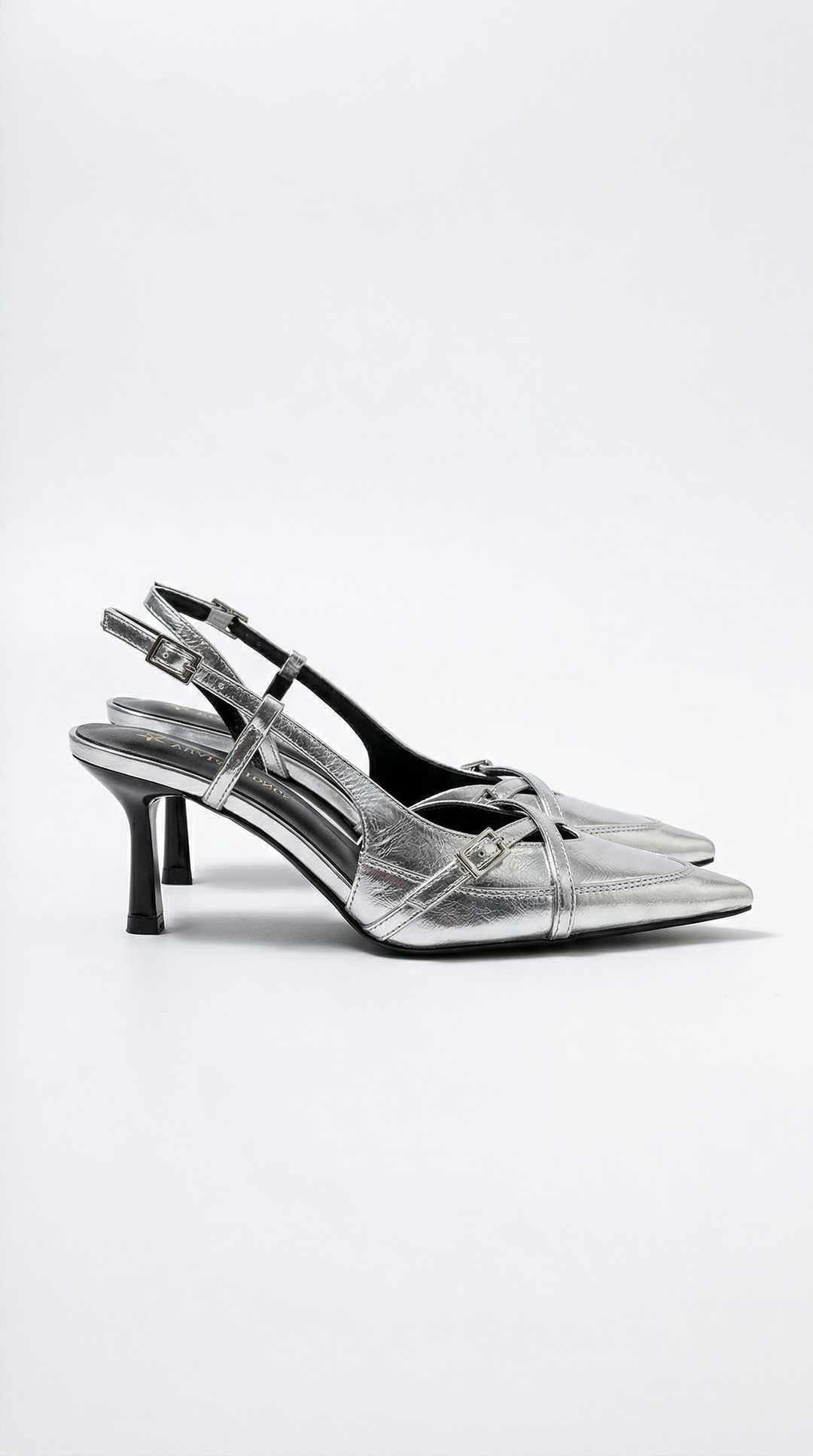 Zapatos de tacón con talón abierto y hebilla de Samantha